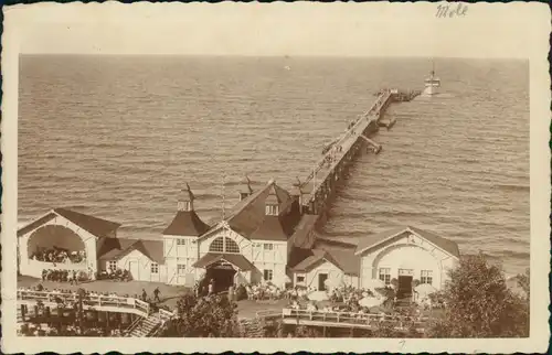 Ansichtskarte Sellin Blick auf die Seebrücke 1928 