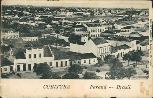 Postcard Curitiba Blick auf die Stadt 1912 