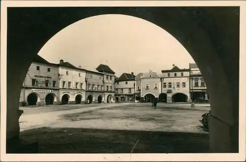 Neustadt an der Mettau Nové Město nad Metují Blick auf den Marktplatz 1934 