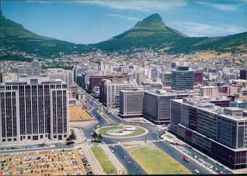 Postcard Kapstadt Kaapstad View from skyscrapers to road 1980