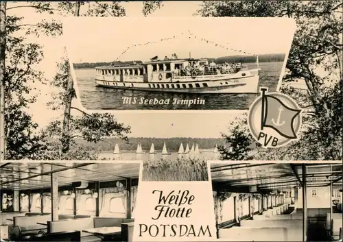 Templin Weiße Flotte Potsdam - MS "Seebad Templin", Templiner See 1963