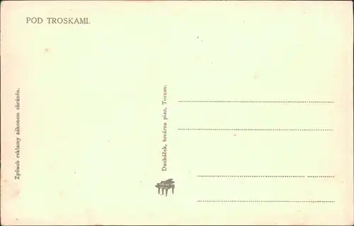 Rowensko bei Turnau Rovensko pod Troskami Gänse im Bach Brücke b Liberec 1928