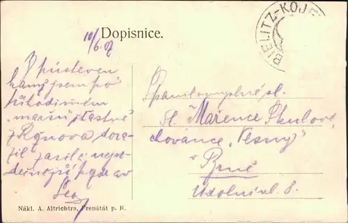 Mittel Betschwa Prostřední Bečva Pustewny/Pustevny pod Radhoštěm 1907