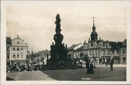 Postcard Chrudim Crudim Marktplatz 1927