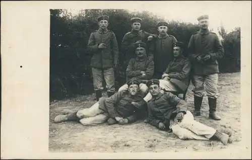 Foto  Soldaten Gruppenfoto, Privatfoto Ak 1916 Privatfoto 