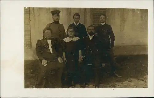 Foto  Soldat mit seiner Familie 1917 Privatfoto 