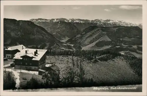 Ansichtskarte Mariazell Partie an der Bürgeralpe - Hochschwabenaussicht 1931 