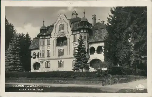 Ansichtskarte Velden am Wörther See Vrba na Koroškem Villa Kointsch 1937 