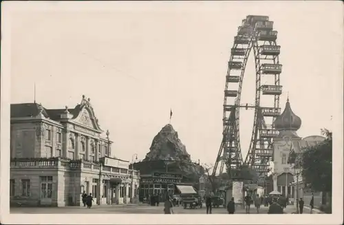 Ansichtskarte Wien Praterpartie - Riesenrad - Fahrgeschäfte 1936 