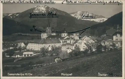 Ansichtskarte Mariazell Gemeindealpe, mariazell, Ötschertal 1925 