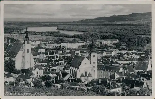 Ansichtskarte Krems (Donau) Blick auf die Donau 1945 