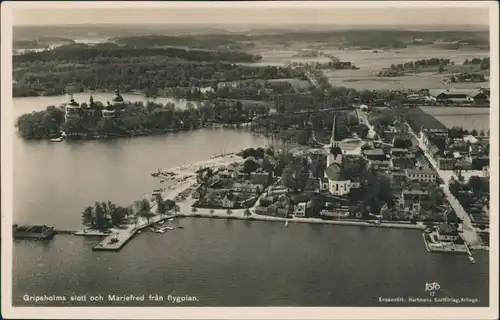 Postcard Mariefred Luftbilder 1932 