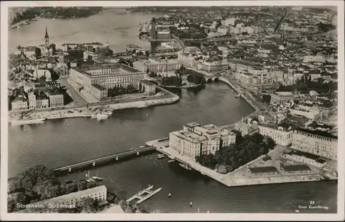 Postcard Stockholm Luftbild 1932 