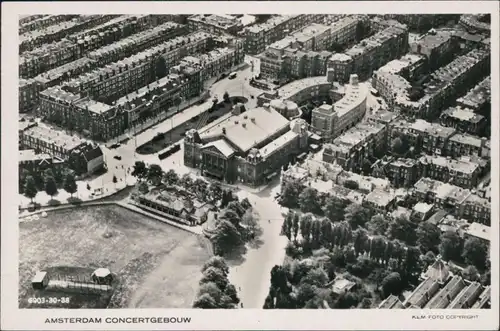 Postkaart Amsterdam Amsterdam Luftbild Konzertgebäude 1935 