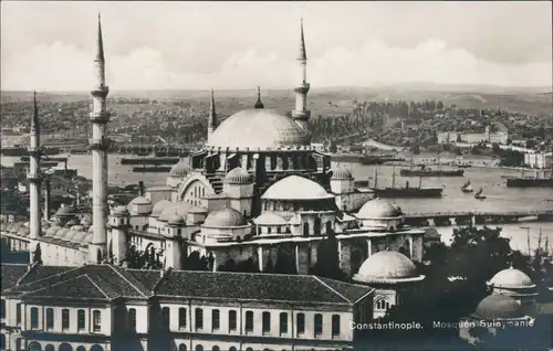 Istanbul Konstantinopel | Constantinople Stadt und Moschee Suleymanie 1922 
