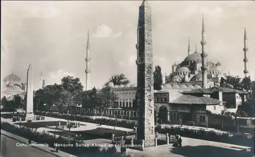 Istanbul Konstantinopel Constantinople Moschee   Ahmed, Straße Hippodrom 1922