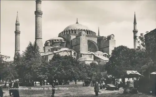 Istanbul Konstantinopel Constantinople Markt   der Moschee Sainte Sophie 1925