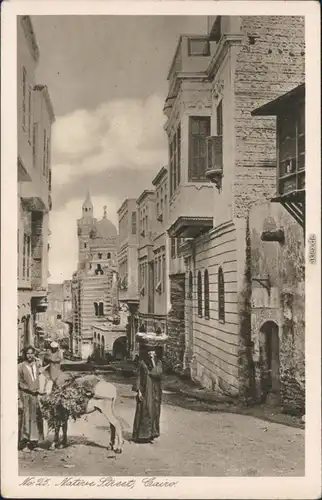 Kairo القاهرة Straßenpartie - Native Street 1924 