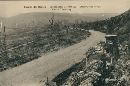 CPA Troyon Chemin des Dames - 1. WK - Vendresse et Troyon 1917 
