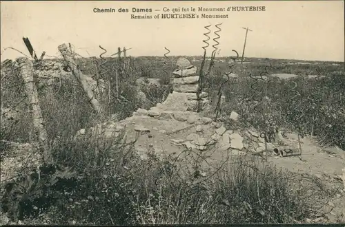 CPA Laon Chemin des Dames - 1. WK - Grab Wegrand 1917 