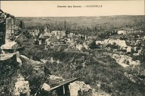 CPA Laon Chemin des Dames - 1. WK - zerstörte Häuser 1916 