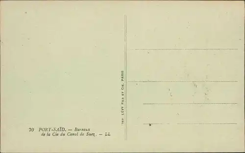 Port Said بورسعيد (Būr Saʻīd) Suez Canal Office 1913 