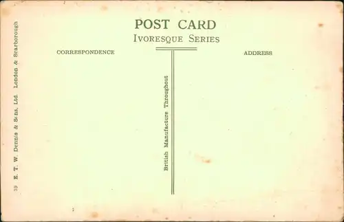 Postcard Reading Flusspartie mit Brücke 1924 