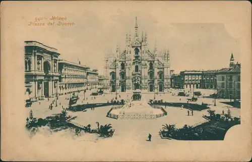 Cartoline Mailand Milano Piazza del Duomo 1906 