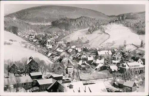 Ansichtskarte Bad Grund (Harz) Stadt im Winter 1955 