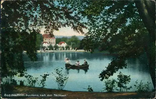 Ansichtskarte Bad Nauheim Durchblick nach dem Teichhaus 1912 