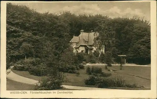 Ansichtskarte Wiesbaden Försterhäuschen im Dambachtal 1919 