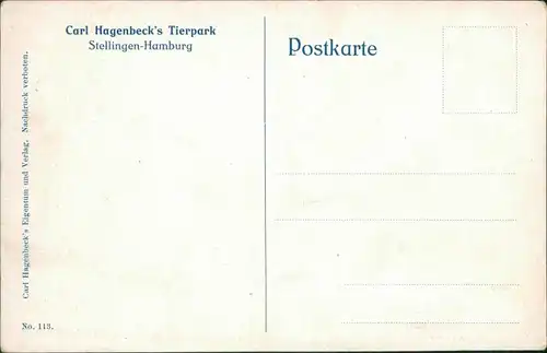 Ansichtskarte Stellingen-Hamburg Eingang Hagenbeck - Kasse 1918 