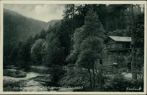 Ansichtskarte Schwarzburg Partie am Schweizerhaus 1932 