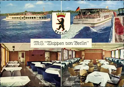 Ansichtskarte Berlin M.G. Wappen - Schiff mit Innenansichten 1964