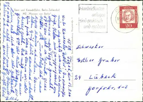 Ansichtskarte Berlin M.G. Wappen - Schiff mit Innenansichten 1964