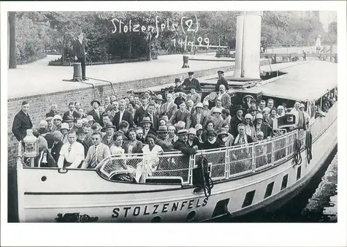 Ansichtskarte Berlin Repro - Weiße Flotte Berlin - MS "Stolzenfels" 1929