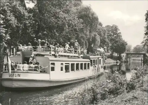 Ansichtskarte Storkow (Mark) Fahrgastschiff im Storkower Kanal 1973