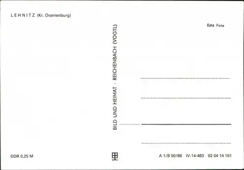 Ansichtskarte Lehnitz-Oranienburg See, Bungalows, Fahrgastschiff 1986