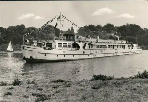 Ansichtskarte Berlin Weiße Flotte Berlin - MS "Spree" 1974