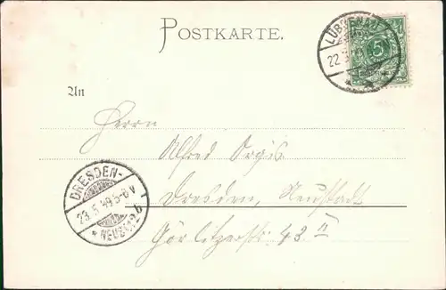 Lehde (Spreewald)-Lübbenau  Lubnjow Spreewald - Tanz im Fröhlichen Hecht 1899