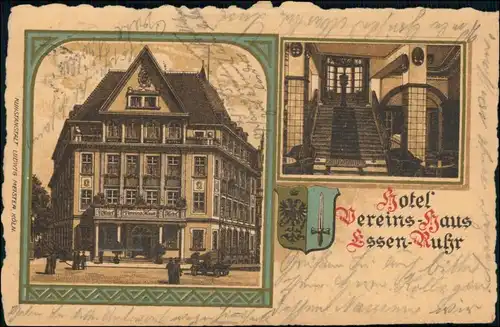 Ansichtskarte Essen (Ruhr) 2 Bild: Hotel Vereinshaus 1915 