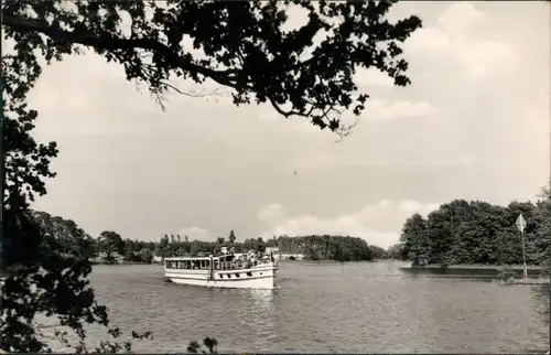 Ansichtskarte Prieros-Heidesee Dampfer fährt in die Schmölde ein 1970