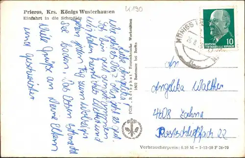 Ansichtskarte Prieros-Heidesee Dampfer fährt in die Schmölde ein 1970
