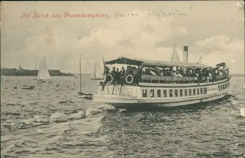 Ansichtskarte Berlin An Bord des Sterndampfers Kaiser Wilhelm 1912 