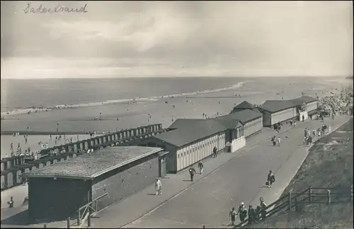 Ansichtskarte Norderney Badestrand - Badehallen 1922 
