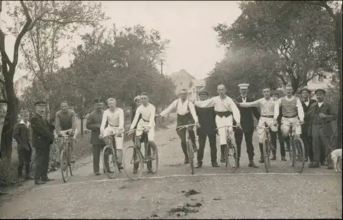 Ansichtskarte Ostrau-Bad Schandau Wettkampf Radsportfest 1930 