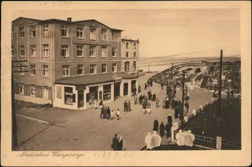 Ansichtskarte Wangerooge Straßenpartie - Geschäft 1922 