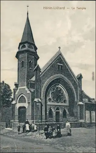 CPA Henin-Beaumont Hénin-Beaumont Partie an der Kirche 1913 