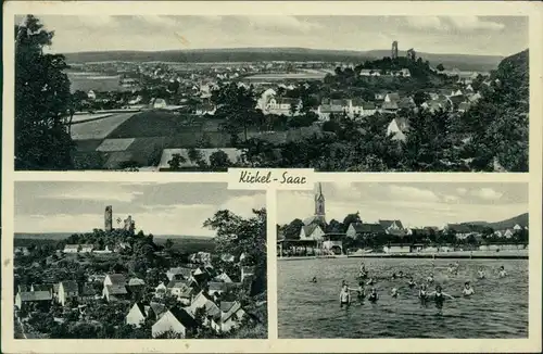 Ansichtskarte Kirkel 3 Bild: Schwimmbad Gasthaus Zum Pfälzer Wald 1938 