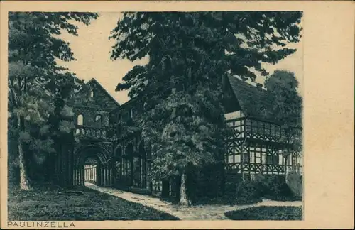 Ansichtskarte Paulinzella-Stadtilm Partie am Kloster 1928
